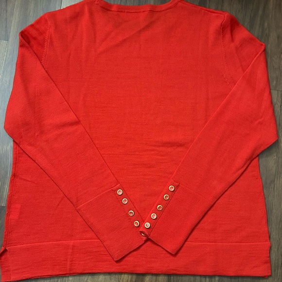 Cachemiras SS Wool Blend Pull Over Long sleeve Orange Sweater Size L - Picture 2 of 11